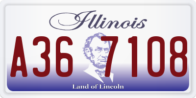 IL license plate A367108
