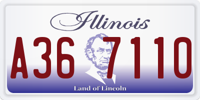 IL license plate A367110