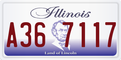 IL license plate A367117