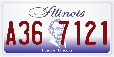 IL license plate A367121
