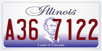 IL license plate A367122
