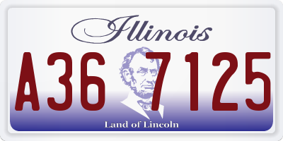 IL license plate A367125