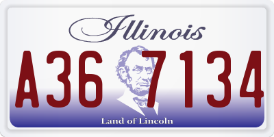 IL license plate A367134