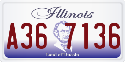 IL license plate A367136
