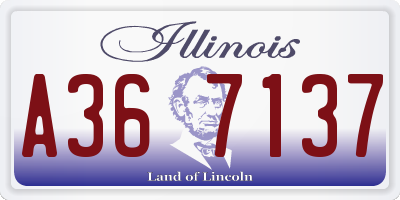 IL license plate A367137