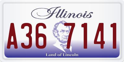 IL license plate A367141