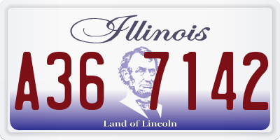 IL license plate A367142
