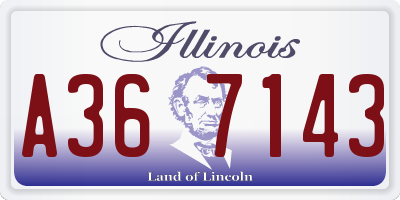 IL license plate A367143