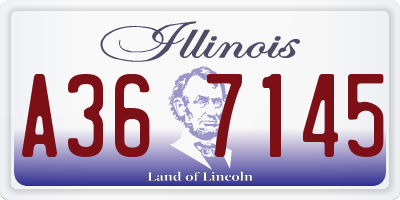 IL license plate A367145