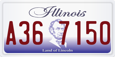 IL license plate A367150