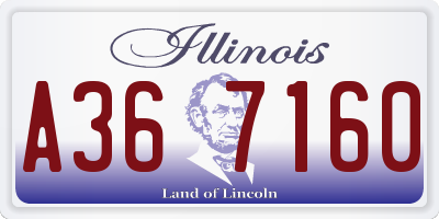 IL license plate A367160