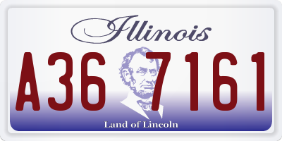 IL license plate A367161
