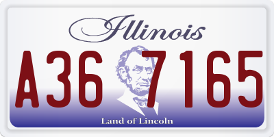 IL license plate A367165