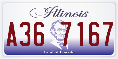 IL license plate A367167