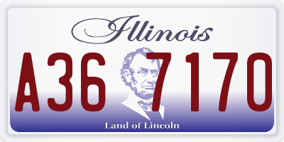 IL license plate A367170
