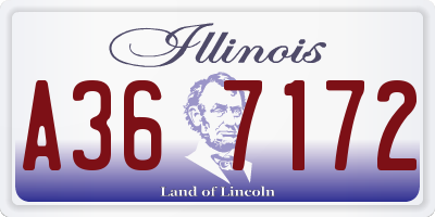 IL license plate A367172