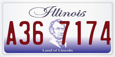 IL license plate A367174