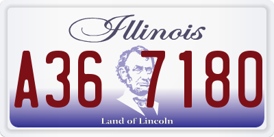 IL license plate A367180