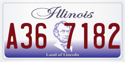 IL license plate A367182