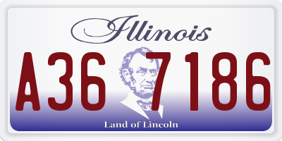IL license plate A367186