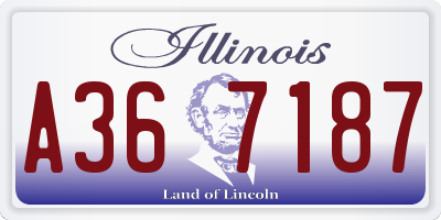 IL license plate A367187