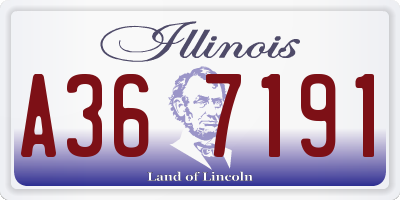 IL license plate A367191