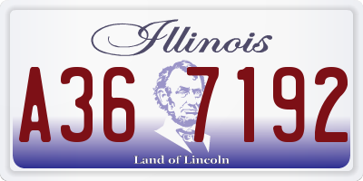 IL license plate A367192