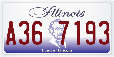 IL license plate A367193