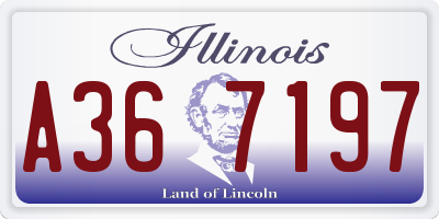 IL license plate A367197