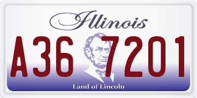 IL license plate A367201