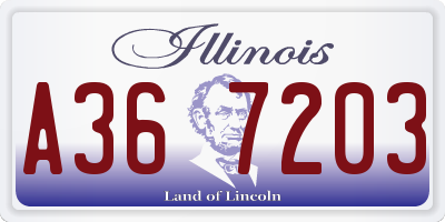 IL license plate A367203
