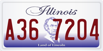 IL license plate A367204