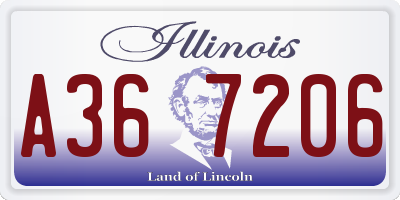 IL license plate A367206
