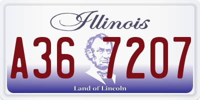 IL license plate A367207