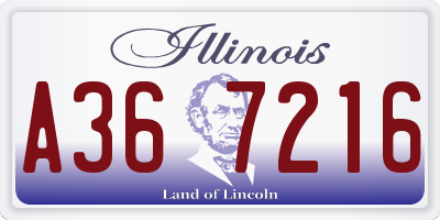 IL license plate A367216
