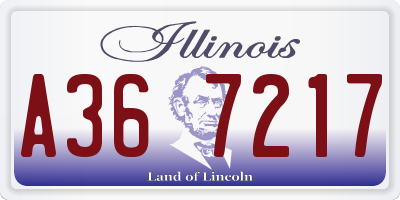 IL license plate A367217
