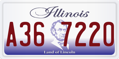 IL license plate A367220