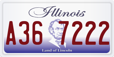 IL license plate A367222