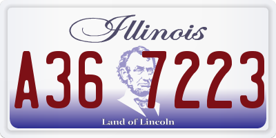 IL license plate A367223