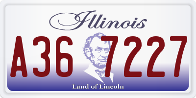 IL license plate A367227