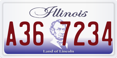 IL license plate A367234
