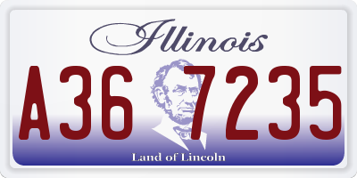 IL license plate A367235