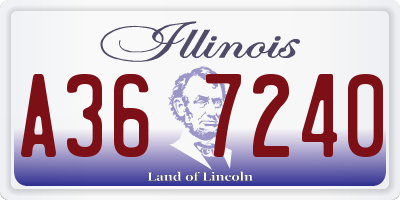 IL license plate A367240