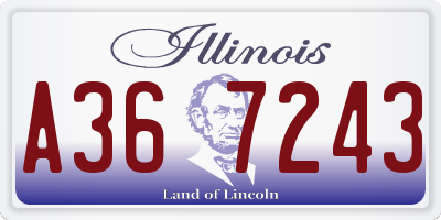 IL license plate A367243