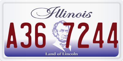 IL license plate A367244