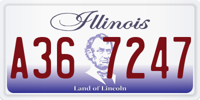 IL license plate A367247