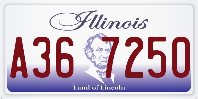 IL license plate A367250