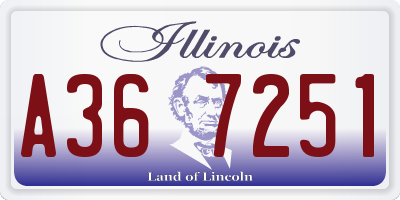 IL license plate A367251