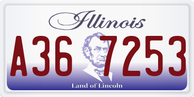 IL license plate A367253
