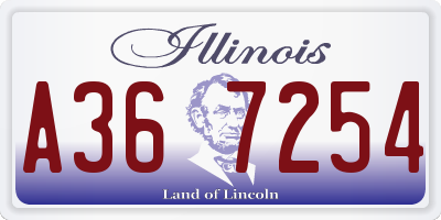 IL license plate A367254